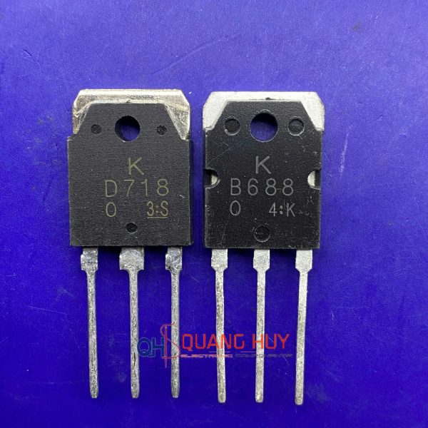 D718(2SD718-NPN) & B688(2SB688-PNP) 120V/8A/80W TO-3P (Cặp sò)