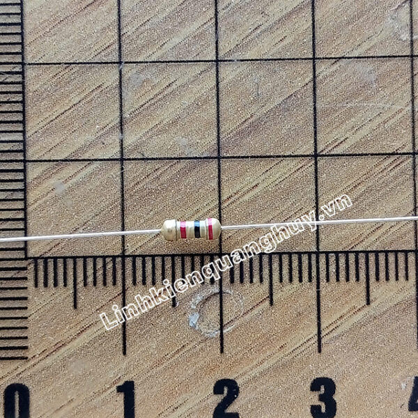 Điện trở vạch 1/4W 2K 5% (50c)