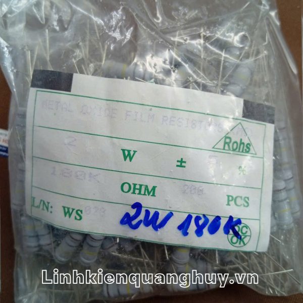 Điện trở vạch 2W 180K 5% (10c)