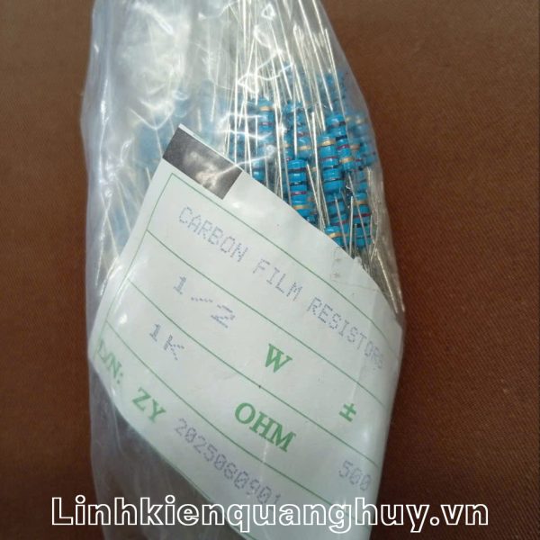 Điện trở vạch 1/4W 1K 5% (10c)