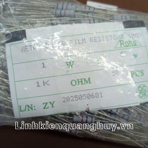 Điện trở vạch 1W 1K 5% (10c)