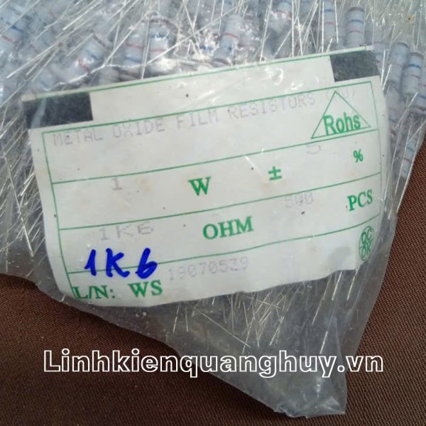 Điện trở vạch 1W 1K6 5% (10c)