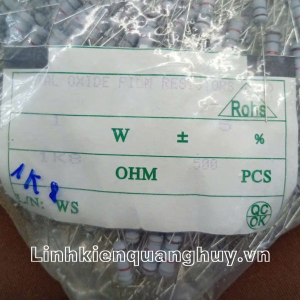 Điện trở vạch 1W 1K8 5% (10c)