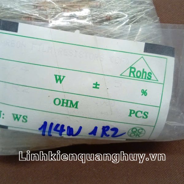 Điện trở vạch 1/4W 1R2 5% (50c)