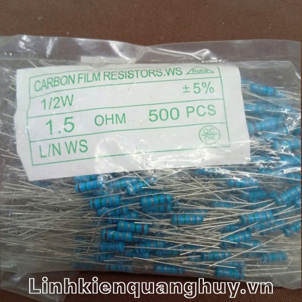 Điện trở vạch 1/2W 1R5 5% (10c)
