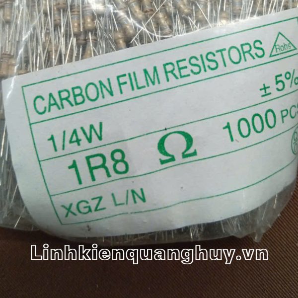 Điện trở vạch 1/4W 1R8 5% (50c)