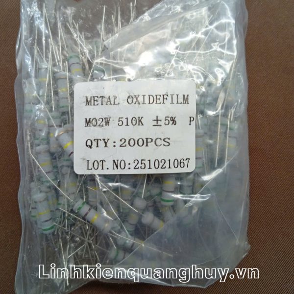 Điện trở vạch 2W 510K 5% (10c)