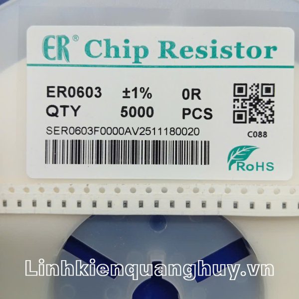 Điện trở dán 0603 0R 1% (50c)
