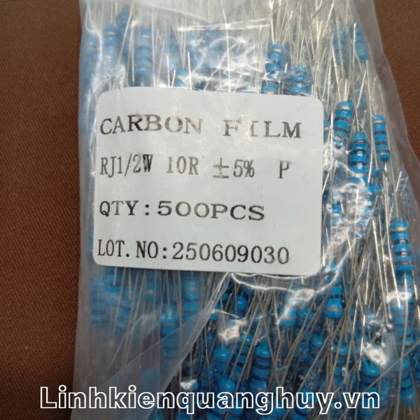 Điện Trở Vạch - Điện Trở Cắm 1/2W 10R 5% (10c)
