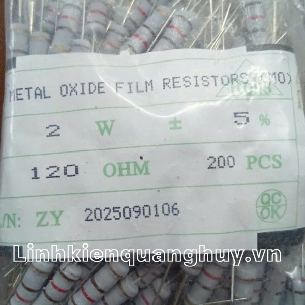 Điện trở vạch - Điện trở cắm 2W 120R (10c)