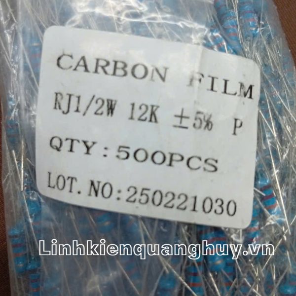 Điện Trở Vạch - Điện Trở Cắm 1/2W 12K 5% (10c)