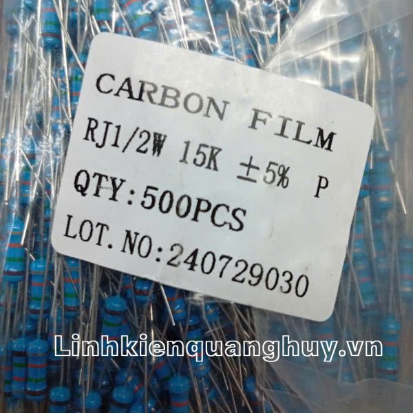 Điện Trở Vạch - Điện Trở Cắm 1/2W 15K 5% (10c)