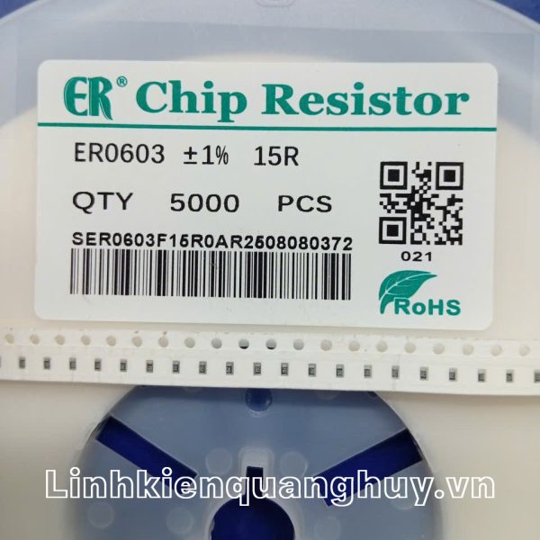 Điện Trở Dán 0603 15R 1% (50c)