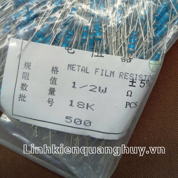 Điện Trở Vạch - Điện Trở Cắm 1/2W 18K 5% (10c)