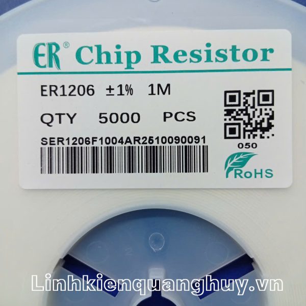 Điện trở dán 1206 1M 1% (50c)