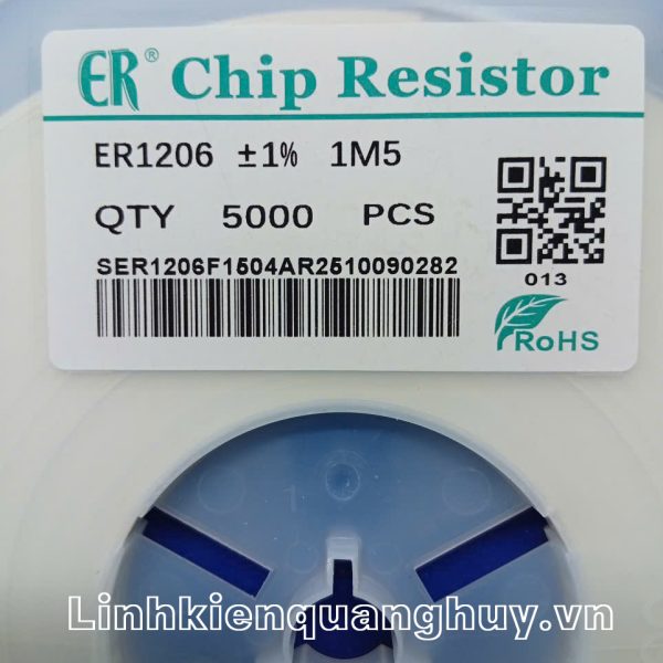 Điện trở dán 1206 1M5 1% (50c)