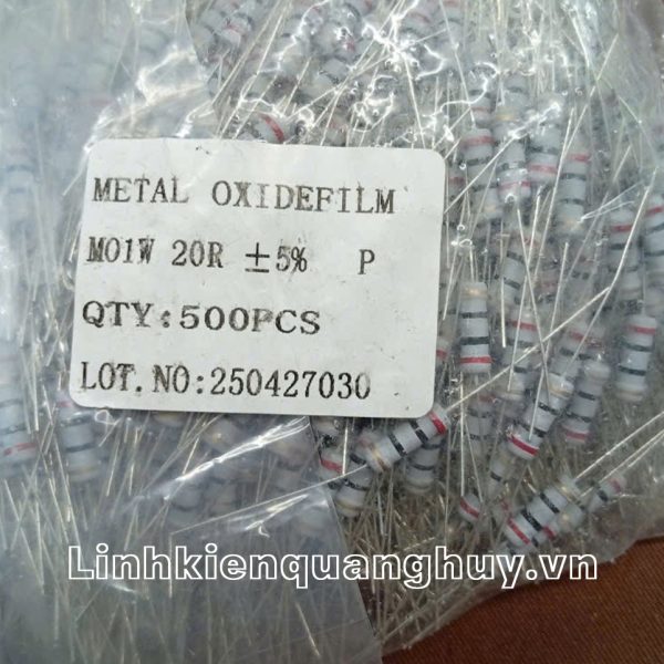 Điện Trở Vạch - Điện Trở Cắm 1W 20R 5% (10c)