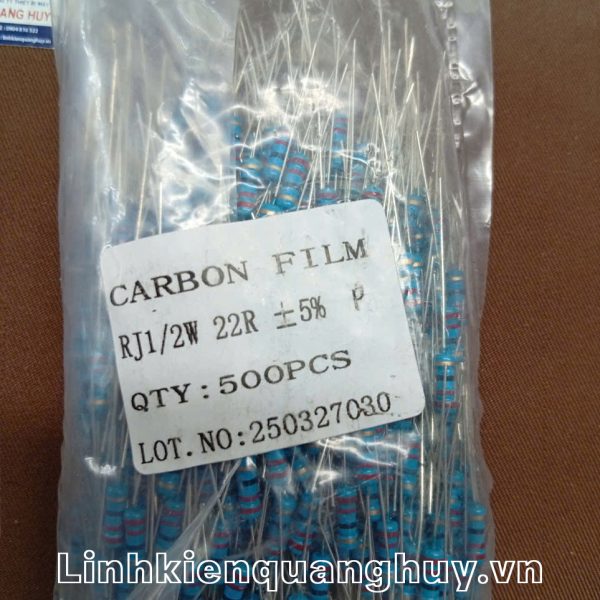 Điện Trở Vạch - Điện Trở Cắm 1/2W 22R 5% (10c)