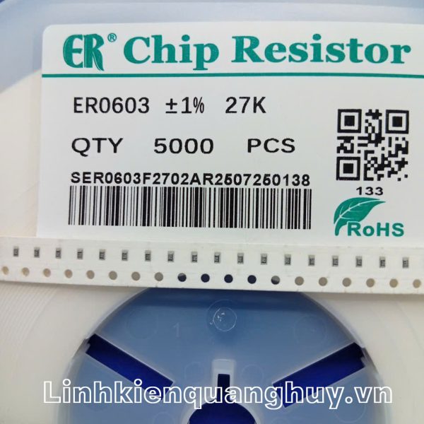 Điện Trở Dán 0603 27K (50c)