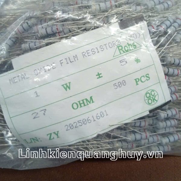 Điện trở vạch - Điện trở cắm 1W27R (10c)
