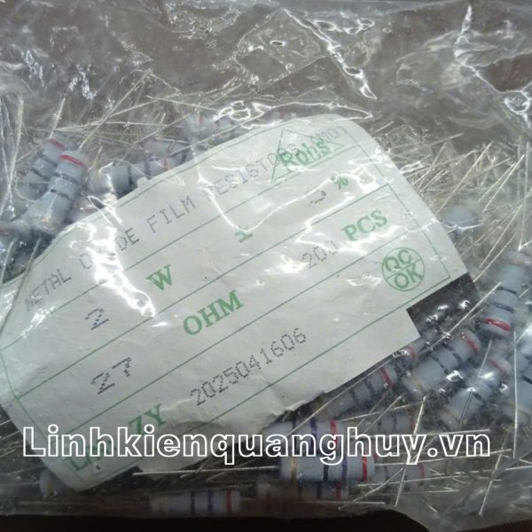 Điện trở vạch - Điện trở cắm 2W27R (10c)