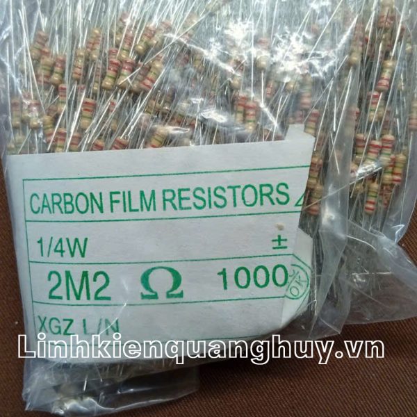 Điện trở vạch 1/4W 2M2 5% (50c)