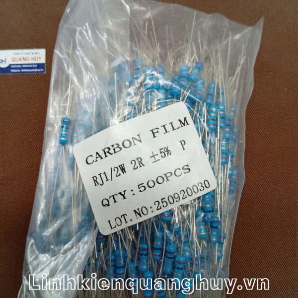 Điện trở vạch 1/2W 2R 5% (10c)