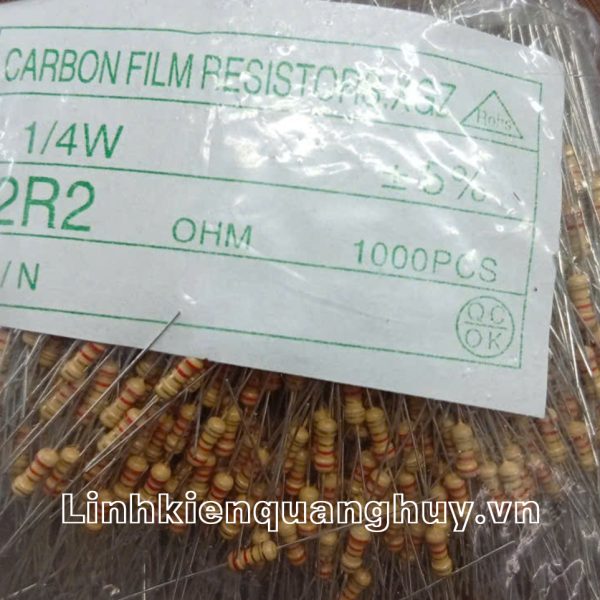 Điện trở vạch 1/4W 2R2 5% (50c)