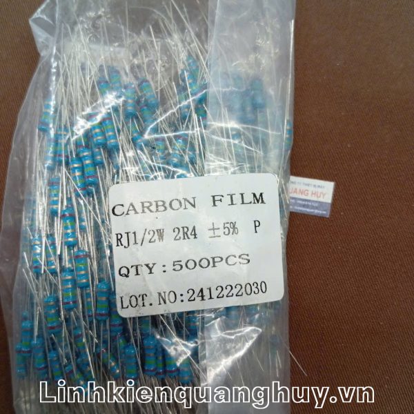Điện trở vạch 1/2W 2R4 5% (10c)