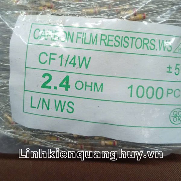 Điện trở vạch 1/4W 2R4 5% (50c)