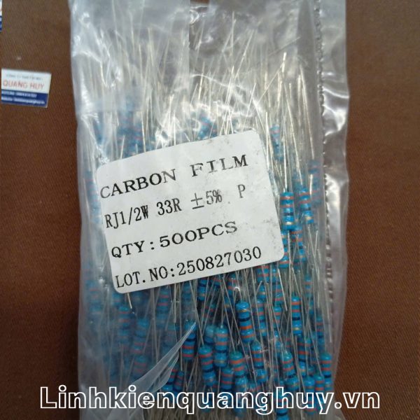 Điện trở vạch - Điện trở cắm 1/2W33R (10c)