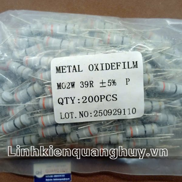 Điện trở vạch - Điện trở cắm 2W39R (10c)