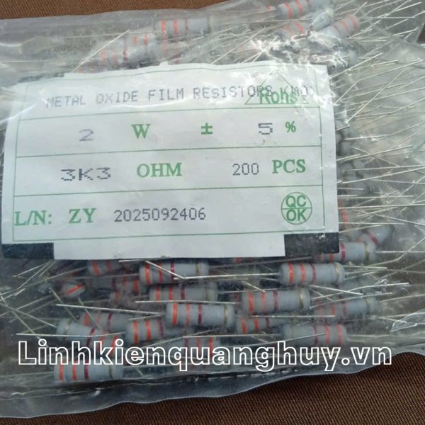 Điện trở vạch 2W 3K3 5% (10c)