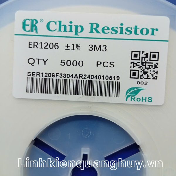 Điện trở dán 3M3 1% 1206 (50c)