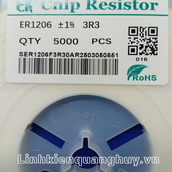 Điện trở dán 3R3 1% 1206 (50c)