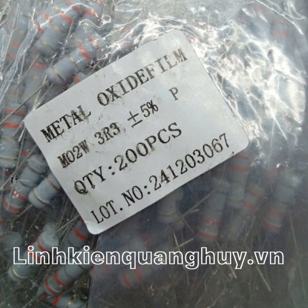 Điện trở vạch 2W 3R3 5% (10c)