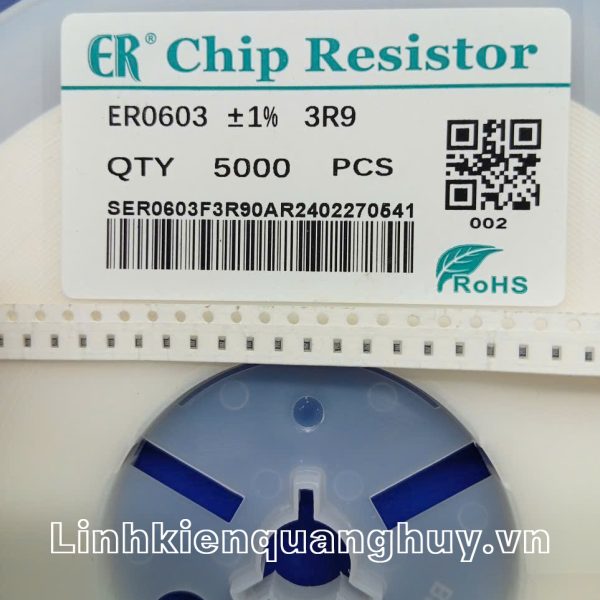 Điện trở dán 3R9 1% 0603 (50c)
