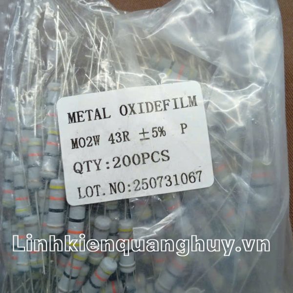Điện trở vạch - Điện trở cắm 2W43R (10c)