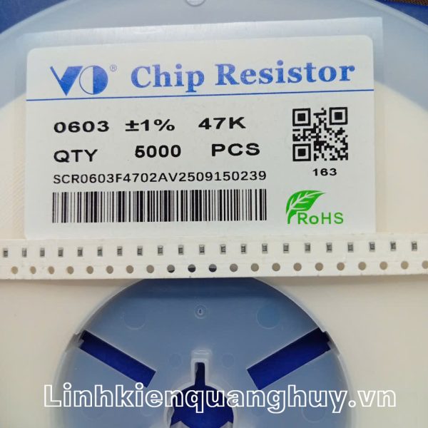 Điện Trở Dán 0603 47K (50c)