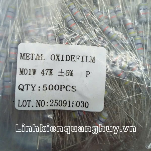 Điện trở vạch - Điện trở cắm 1W47K (10c)