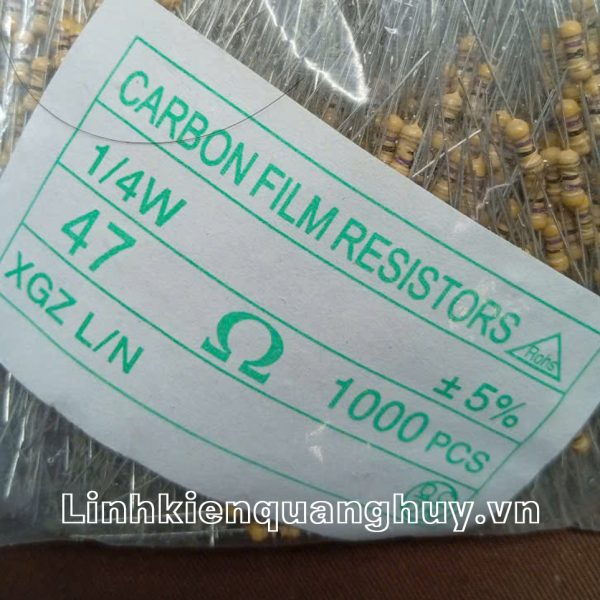 Điện trở vạch - Điện trở cắm 1/4w 47R