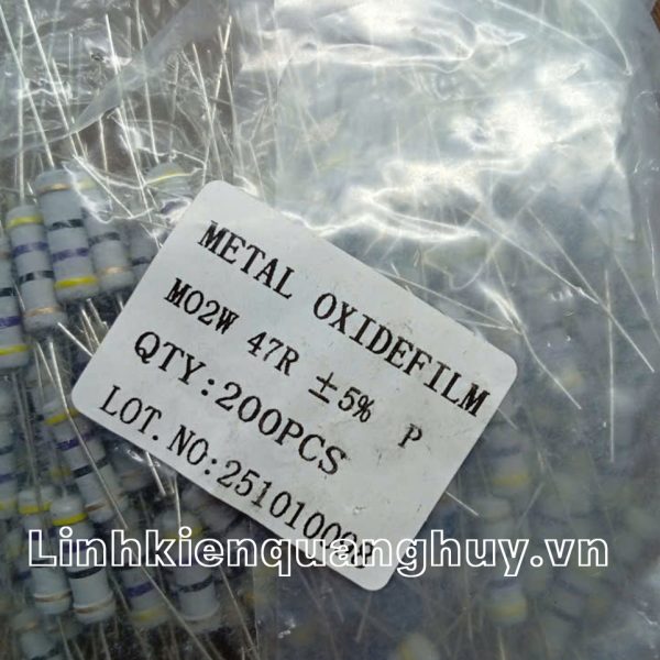 Điện trở vạch - Điện trở cắm 2W 47R (10c)