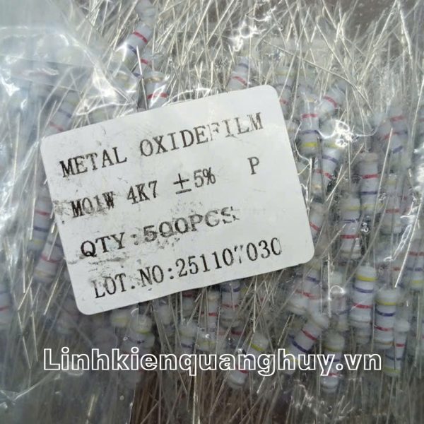 Điện trở vạch 1W 4K7 5% (10c)