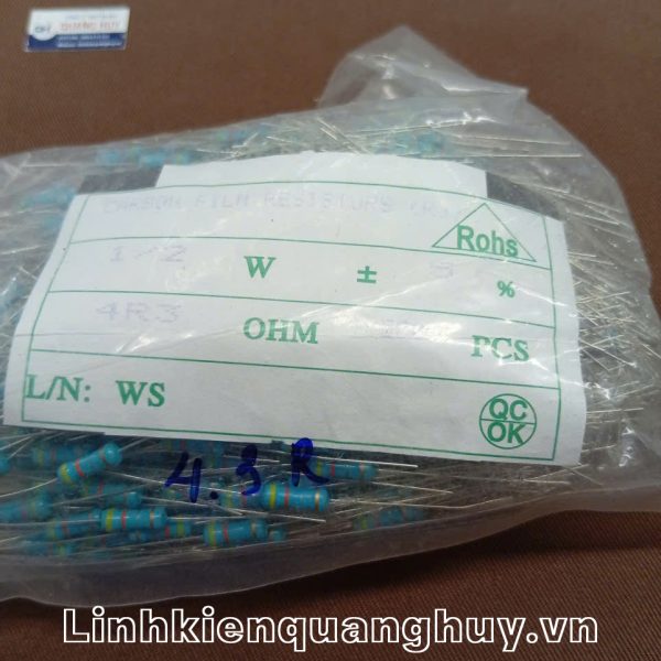 Điện trở vạch 1/2W 4R3 5% (10c)