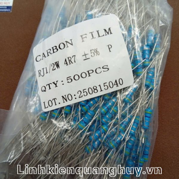 Điện trở vạch 1/2W 4R7 5% (10c)