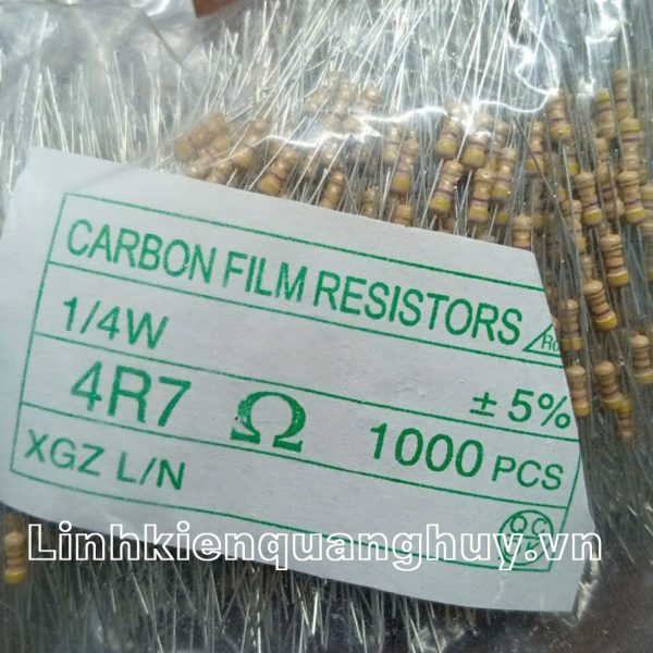 Điện trở vạch 1/4W 4R7 5% (50c)