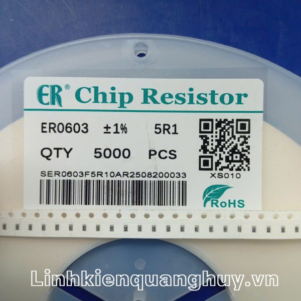 Điện trở dán 5R1 1% 0603 (50c)