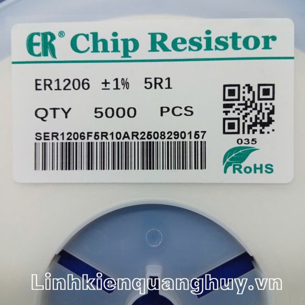 Điện trở dán 5R1 1% 1206 (50c)