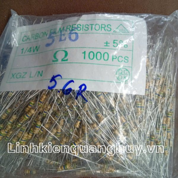 Điện trở vạch 1/4W 5R6 5% (50c)
