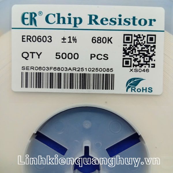 Điện trở dán 0603 680K 1% (50c)